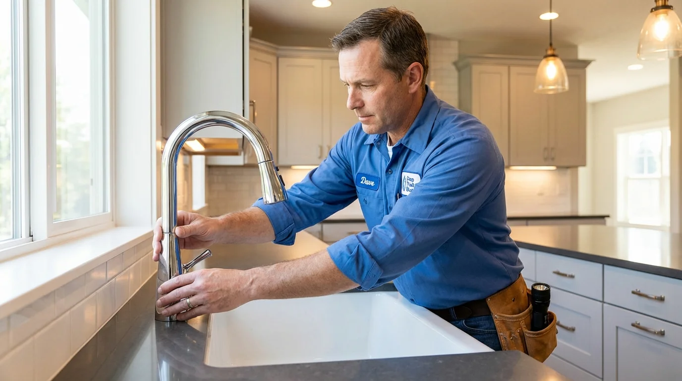 Kitchen faucet installation by Johns Plumbing LLC in Seattle